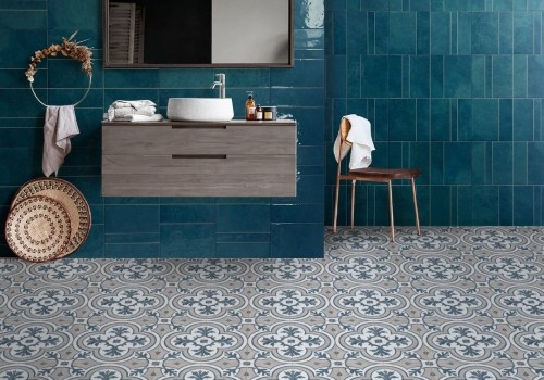 Carmen Blue Pattern Floor Tiles 45cm x 45cm 
