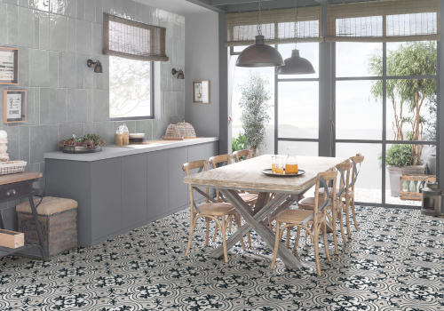 Carmen Graphite Pattern Floor Tiles | 30cm x 60cm