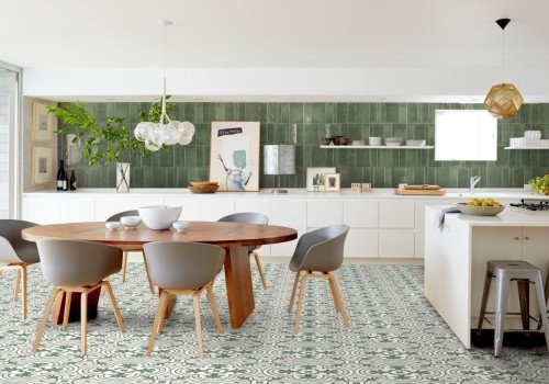 Carmen Green Pattern Floor Tiles | 45cm x 45cm